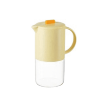 Szklany dzbanek na wodę z pokrywką i uchwytem 1800 ml żółty
