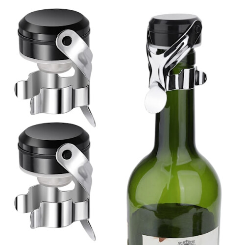 Champagnepropsæt i rustfrit stål, 3 stk.