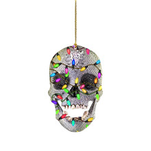 Ornament de craniu de Crăciun, decor DIY pentru brad sau oglindă
