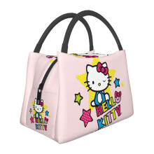 Conjunto de 3 peças de lancheira térmica reutilizável Hello Kitty