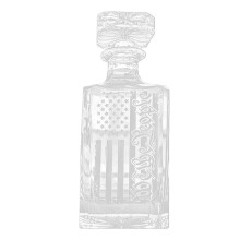 Carafe à whisky en verre, motif drapeau américain, 450 ml