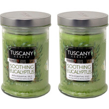 Bougie parfumée à l'eucalyptus 510 g (lot de 2)