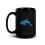 Μαύρη Κεραμική Κούπα Καφέ Dolphin Design 15oz 1