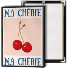 Tableau vintage sur toile cerisier 40 x 60 cm (sans cadre)