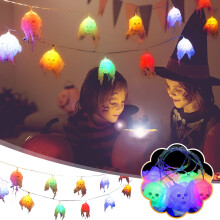 Halloween koponya fényfüzér 1,5 m 10 LED