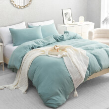 (Double (200cm x 200cm), Sage Green) Luxury Prewashed Microfiber Duvet Cover Set with Zipper Closure
