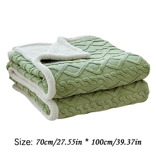 Green Fleece Throw Blanket 2.3 x 3.3 Ft 1