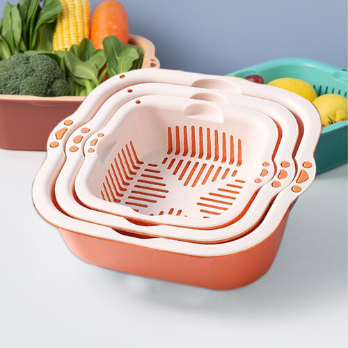 Lavabo de cuisine double couche en plastique, 6 pièces 1
