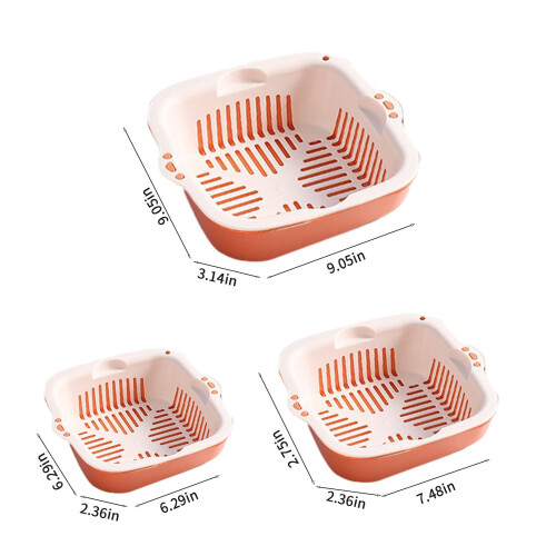 Lavabo de cuisine double couche en plastique, 6 pièces 2