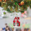 Christmas pendant ornament red white small house 4