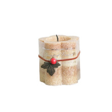Christmas flower-shaped soy wax scented candle, 1 piece