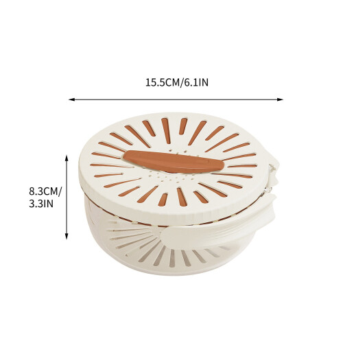 Fruit and Vegetable Drainer Strainer Bowl Brown 1