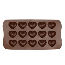 Moule à chocolat en silicone en forme de cœur, 12 cavités