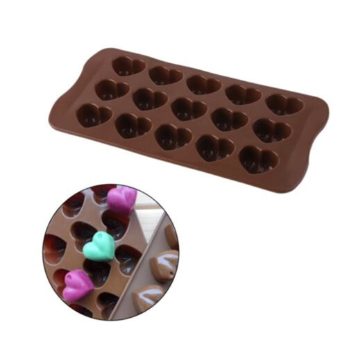 Silikonchokladform Hjärtformad 12 Hål 1