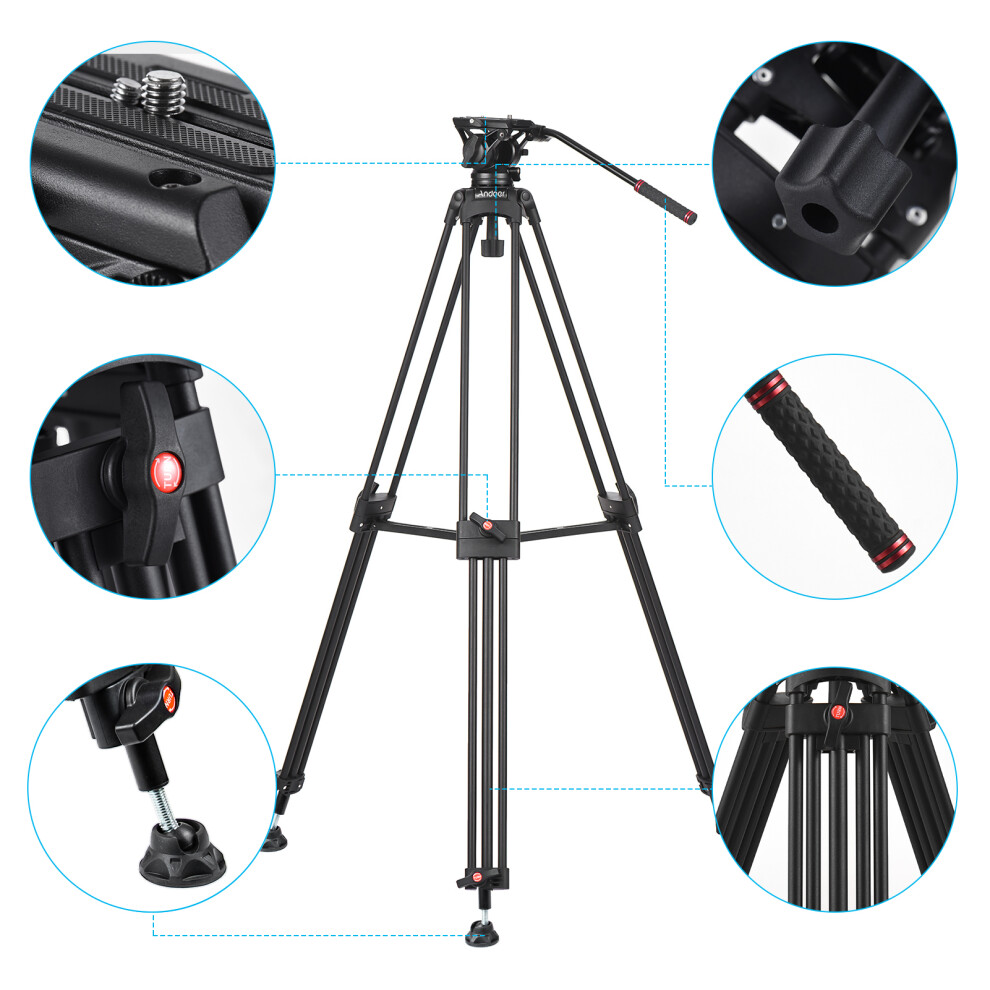 Andoer D1801 Heavy Duty Tripod 22Lbs 7340572934284