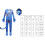 Kids Blue Jumpsuit with Tail for Parties 11