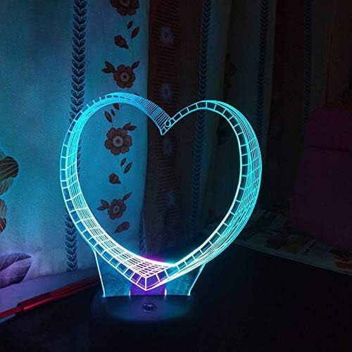 LINLIN 3D natlampe USB touch skrivebordslampe 7 farver 1