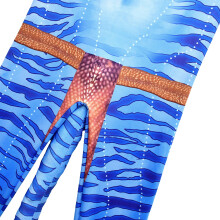 Kids Blue Jumpsuit with Tail for Parties