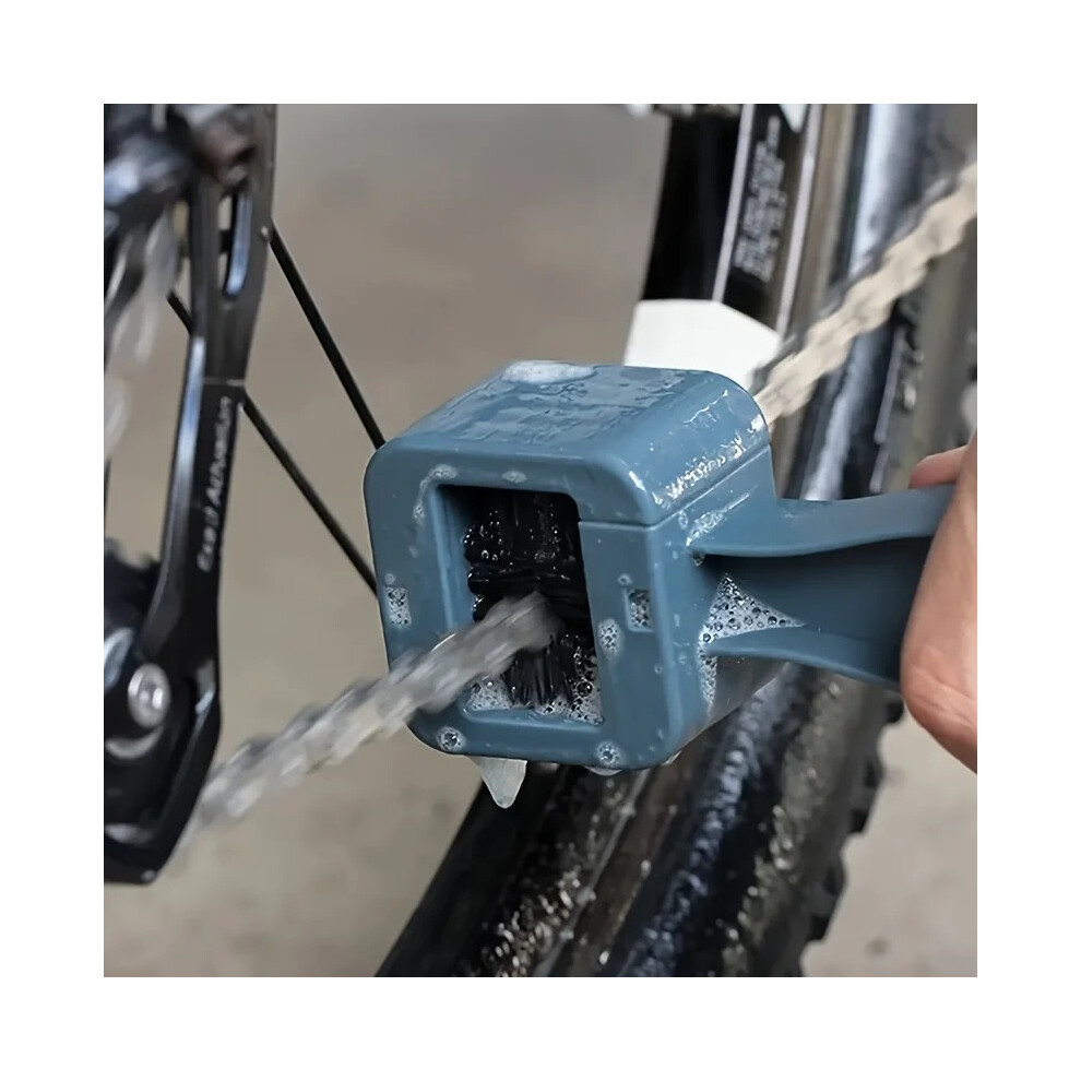 1 Piece Slate Portable Bicycle Chain Cleaning Brush Gear Grunge Wheel Scrubber Tool For Bikes And Motorcycles Blue 742691628551