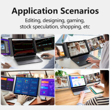 Portable 15.6in Triple Monitor for Laptop