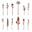 Antique Iron Leaf Shape Yard Stake Beautiful-Rusty Flowers 03 1