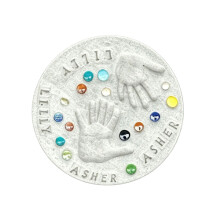 Handmade Handprint Stepping Stone Decoration Set For-two hands