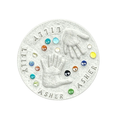 Handmade Handprint Stepping Stone Decoration Set For-two hands