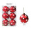 Christmas tree balls glitter gold white red 6 cm 1