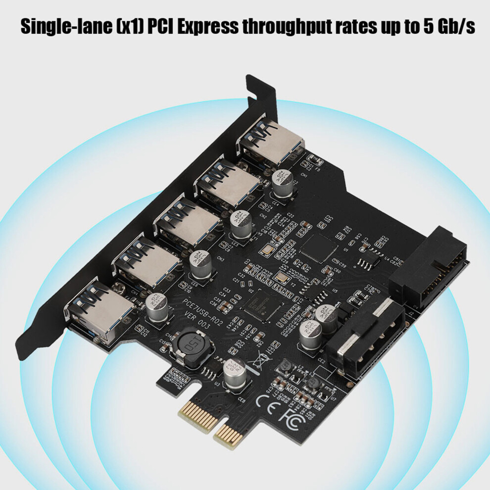 5 Port Usb 3.0 Pci Express Adapter Card 7340572954527