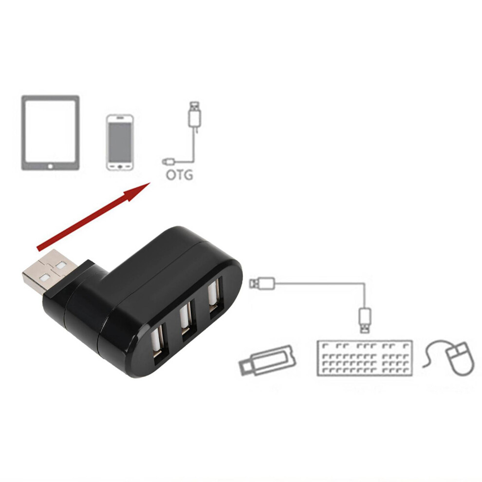Mini Rotating Usb 2.0 Hub For Laptops 7340572954558