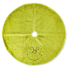 Jupe de sapin de Noël Grinch en fourrure, 150 cm de diamètre