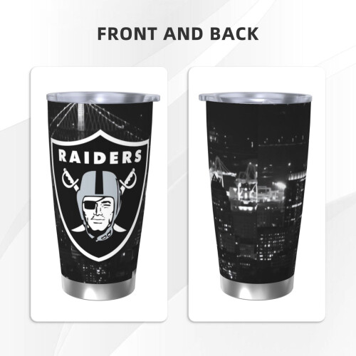 Raiders fotbollstermos 20oz rostfritt stål 2