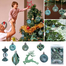 Boules de Noël Cailmei vertes, taille unique