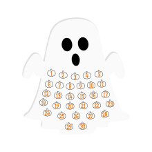 Calendrier mural autocollant de compte à rebours d'Halloween Poaug - 30 jours