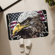 Tapis de porte drapeau américain en caoutchouc antidérapant 45,7 x 76,2 cm