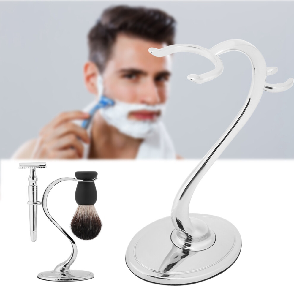 Elegant Shaving Brush Stand with Razor Support