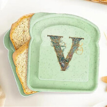 Toastboks med lokk, oppbevaringsboks for ferskt brød, 26 bokstaver
