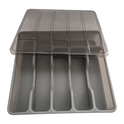 Bestickorganisatör med lock, plastbricka, 1-pack