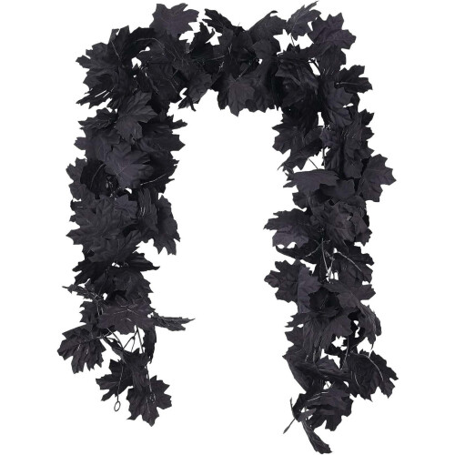 Décorations d'Halloween feuille d'érable noir pour l'intérieur de la maison 1