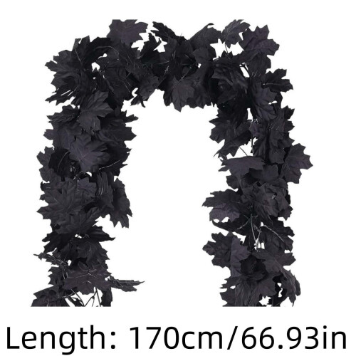 Décorations d'Halloween feuille d'érable noir pour l'intérieur de la maison 2