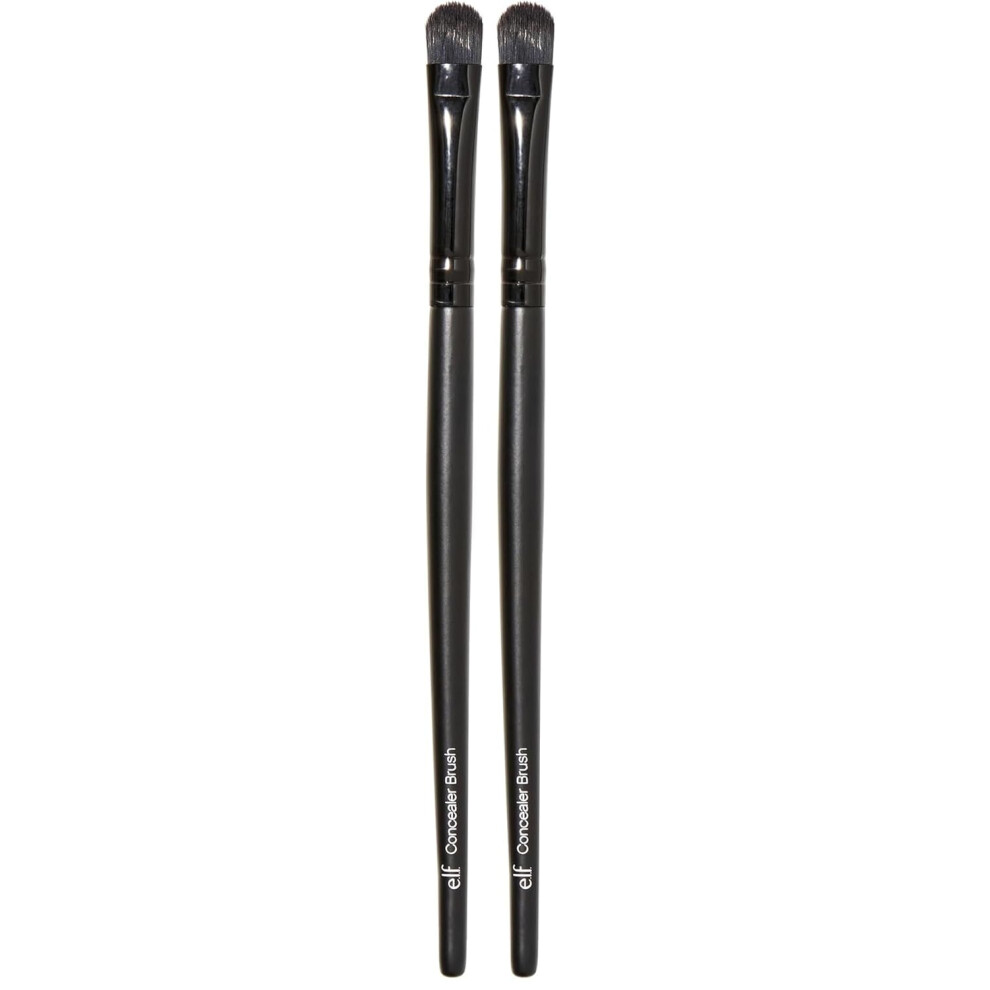 E.l.f. Concealer Brush, Flat Makeup Brush For Concealing Imperfections, Vegan & Cruelty-Free, (Pack Of 2)
