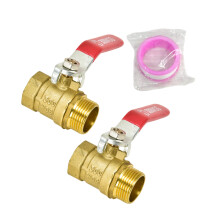 Formed Brass Ball Valves with Red Handle Water-6 points set