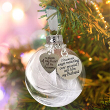 Décoration de Noël ange boule de plumes lettre L1 pièce