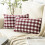 Housses de coussin décoratives de Noël Phantoscope rouges et blanches 12x20 1