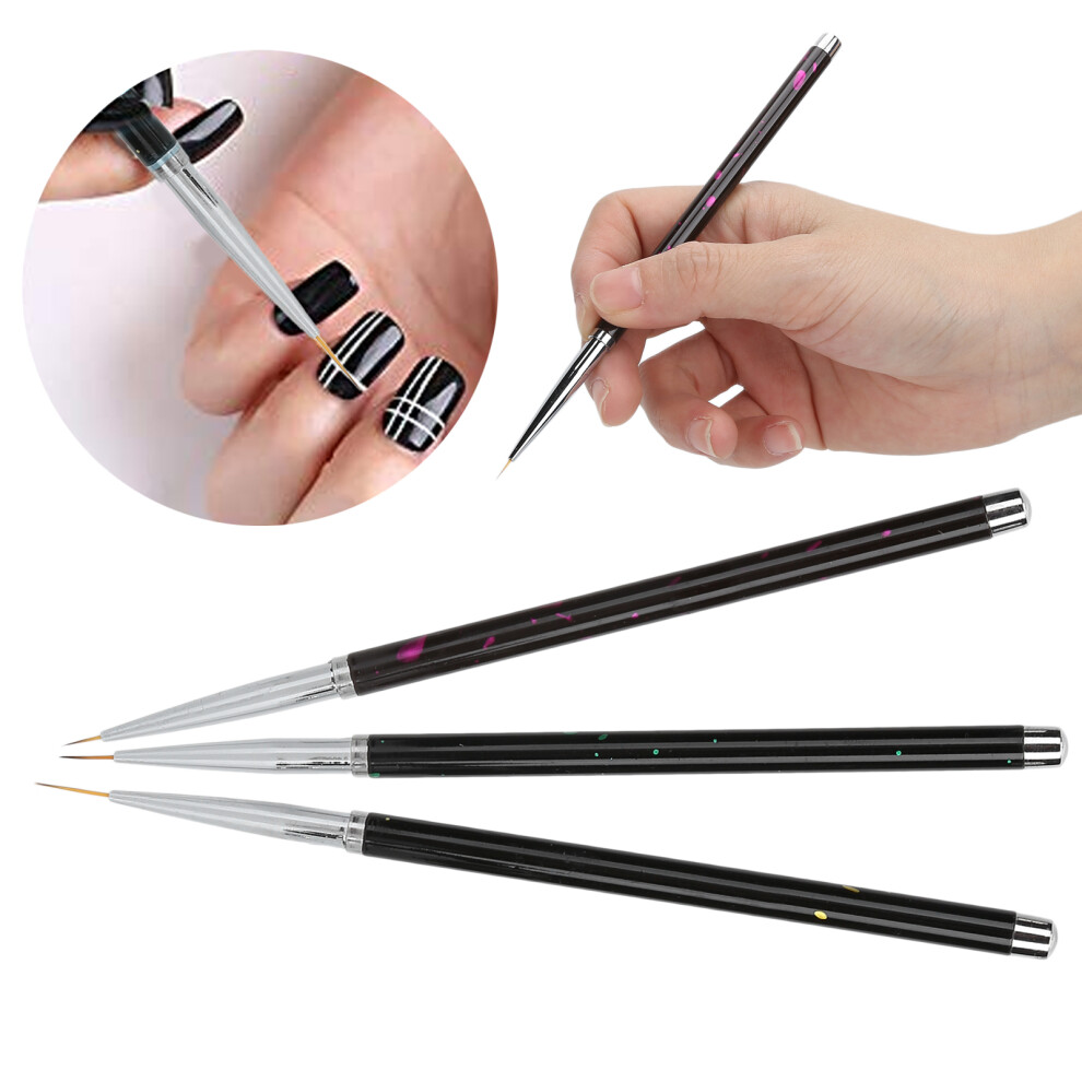 3pcs Nail Art Design Brushes for Salon