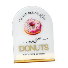 Acryl-Dessert-Tischschild, Dessert-Ständerschild für Hochzeit,-B