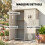 Outsunny Cobertizo de Madera Gris 127.5 x 50 x 164 cm 6