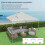 Outsunny Techo de Carpa Blanco 300 x 300 cm 6