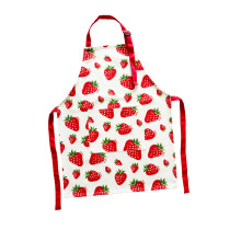 Strawberry Pattern Children Apron Adjustable Strap For Baking-L