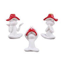 3 Stuks Kikkers Paddestoel Standbeeld Hars Beeldjes Wierook